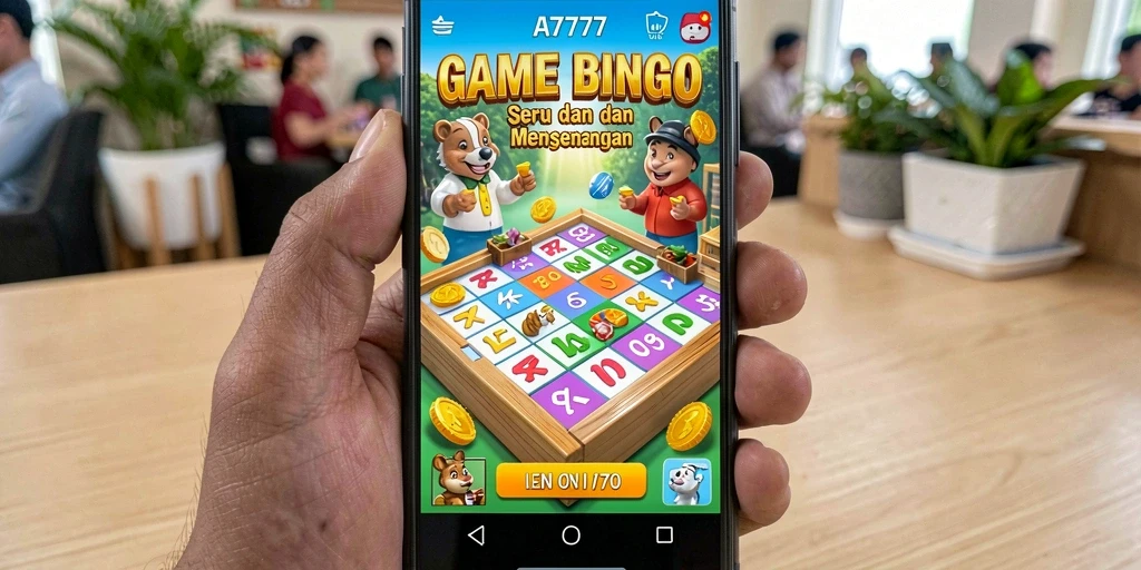 Tampilan screenshot utama A7777 saat permainan Bingo berlangsung.