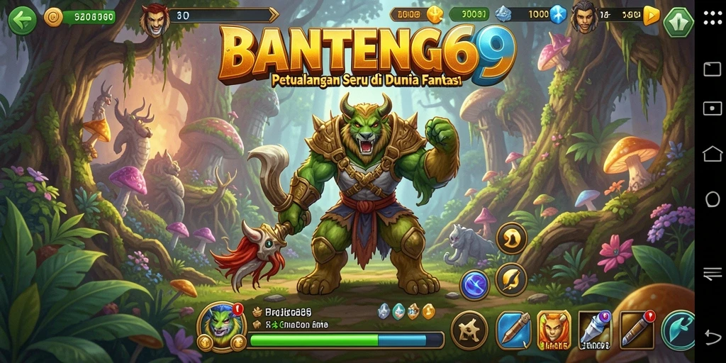 Screenshot gameplay BANTENG69 menampilkan petualangan seru di dunia fantasi.