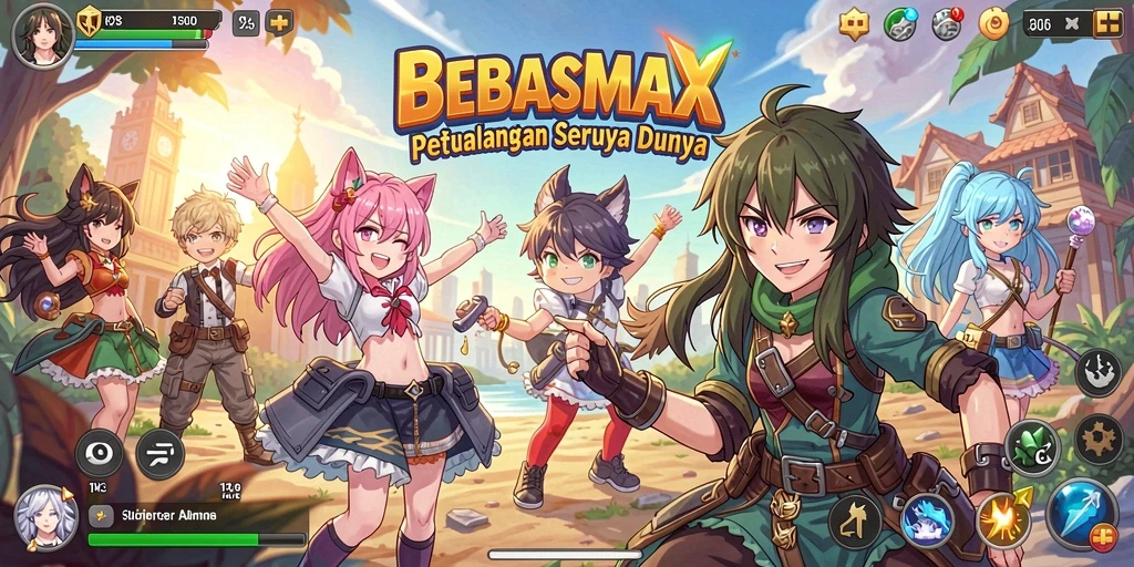 Tampilan seru dari gameplay BEBASMAX yang penuh aksi.