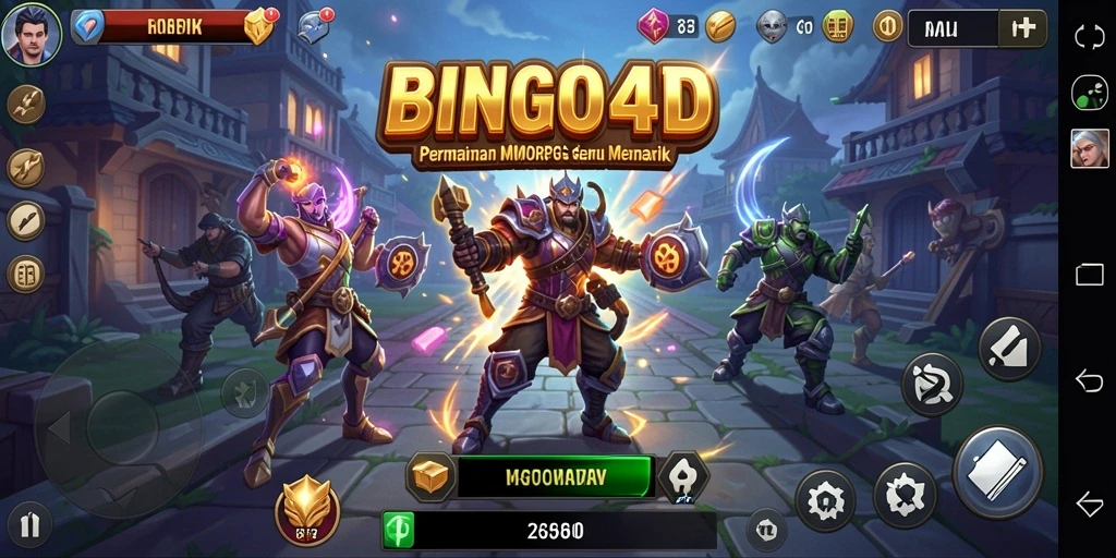 Screenshot gameplay <strong>BINGO4D</strong> menampilkan dunia yang kaya dan karakter yang dinamis.