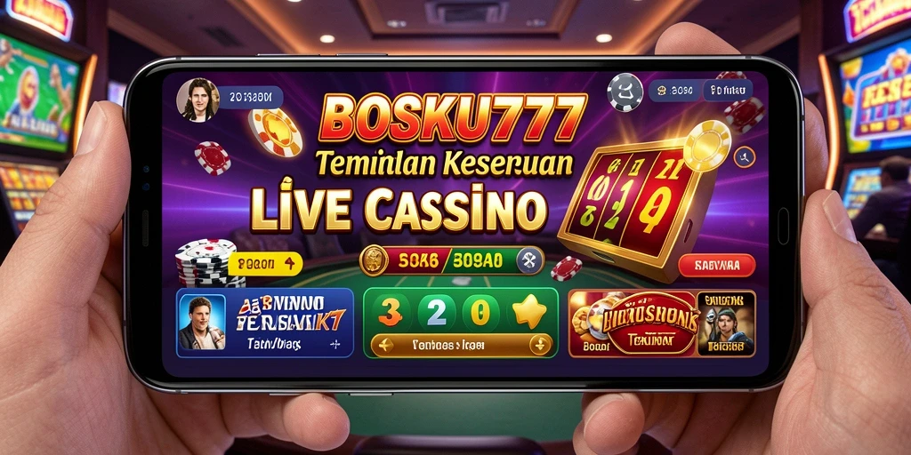 Tampilan menarik dari gameplay Live Casino di BOSKU777.