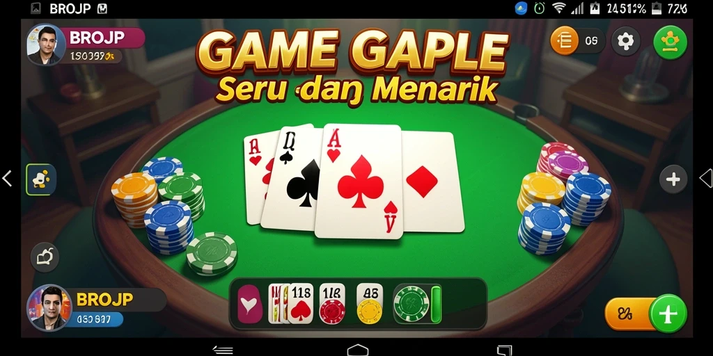 Tampilan gameplay Gaple yang menarik dan interaktif.