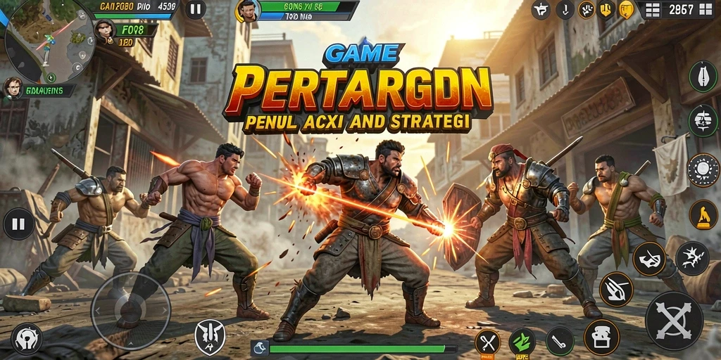 Screenshot FO8 menampilkan aksi pertarungan seru antara karakter-karakter pilihan.