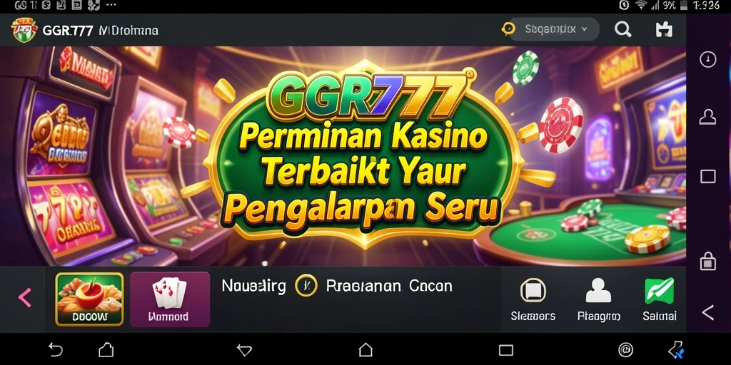 Tampilan menarik dari gameplay kasino GGR777 yang memikat.