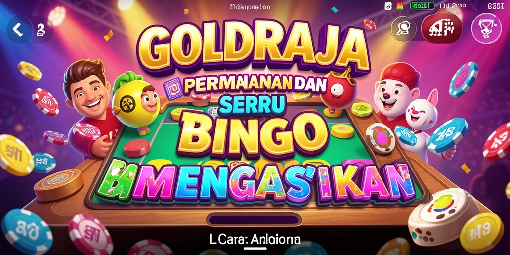 Screenshot gameplay <strong>GOLDRAJA</strong> menunjukkan suasana Bingo yang seru.