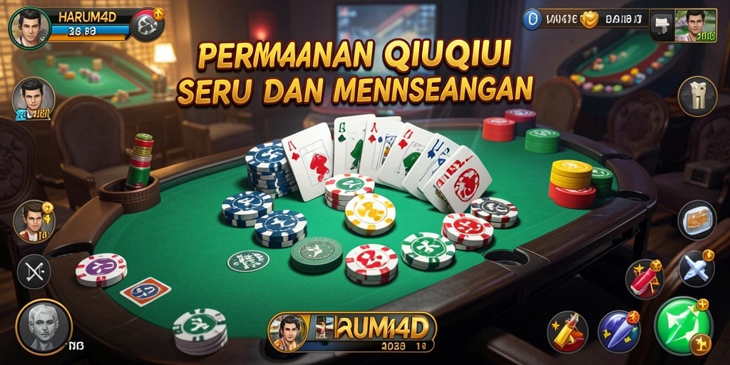 Tampilan gameplay yang menarik dari HARUM4D saat bermain QiuQiu.