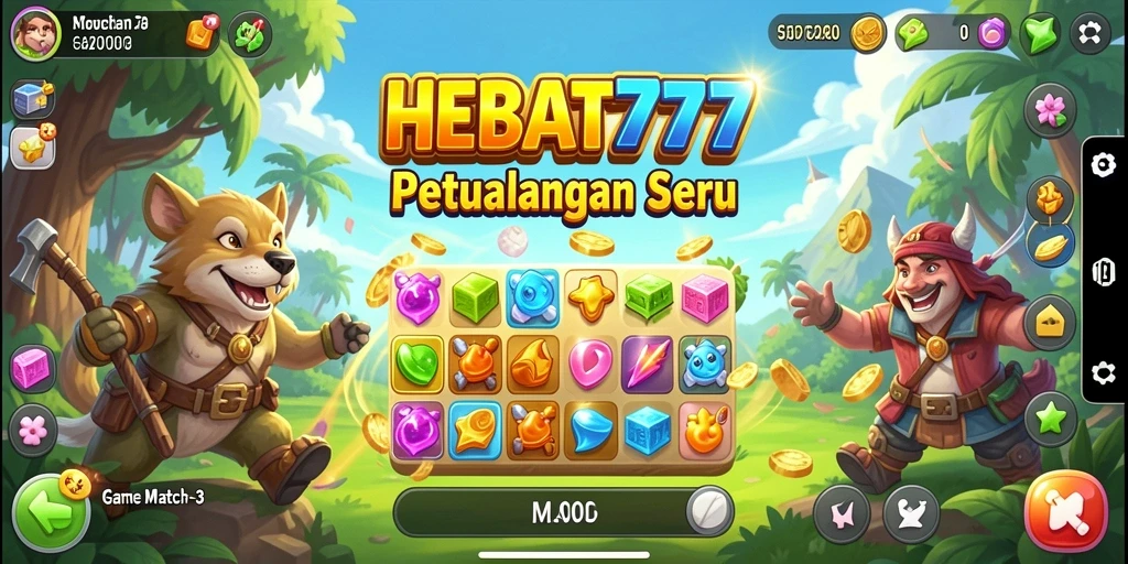 Screenshot HEBAT777 menunjukkan gameplay seru yang menantang!