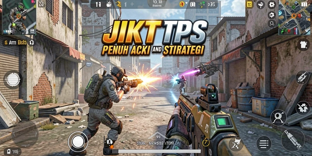 Screenshot JKTOK menampilkan aksi pertempuran yang intens dan grafis yang memukau.