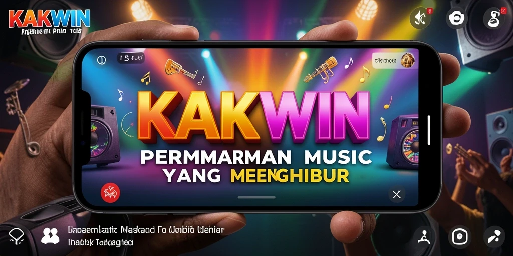Tampilan gameplay KAKWIN yang menarik dengan musik yang menghibur.