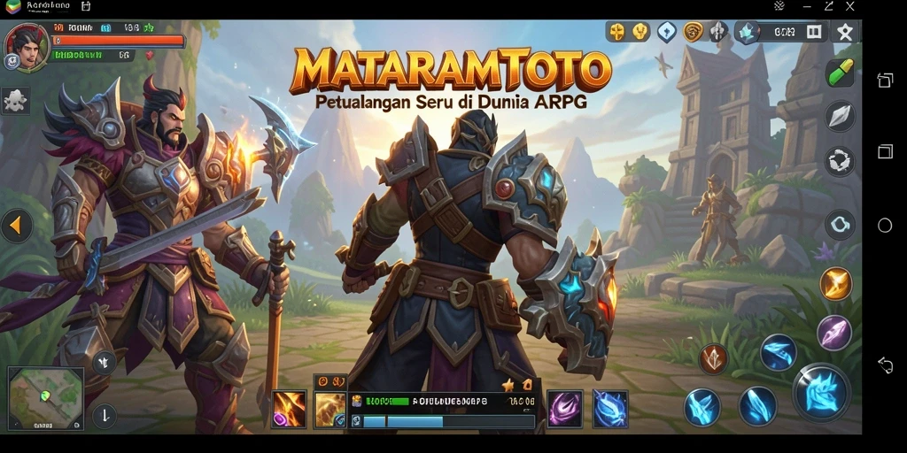 Tampilan aksi seru dalam permainan ARPG MATARAMTOTO.
