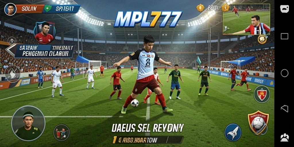 Gameplay menyerupai pertandingan sepak bola nyata dengan grafis canggih.