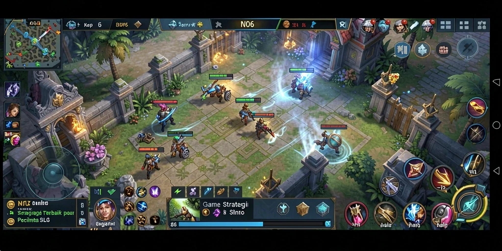 Screenshot N06 menunjukkan gameplay strategis yang mendebarkan.