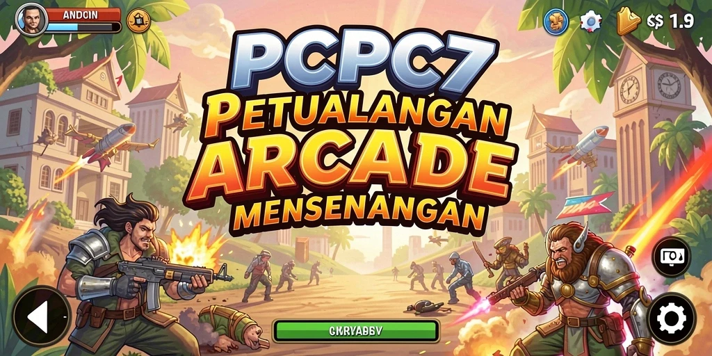 Tampilan gameplay PCPC7 yang seru dan penuh aksi.