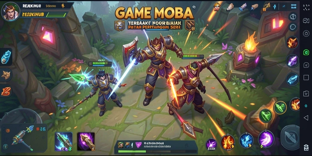 Tampilan gameplay seru dalam pertempuran REJEKIHUB.