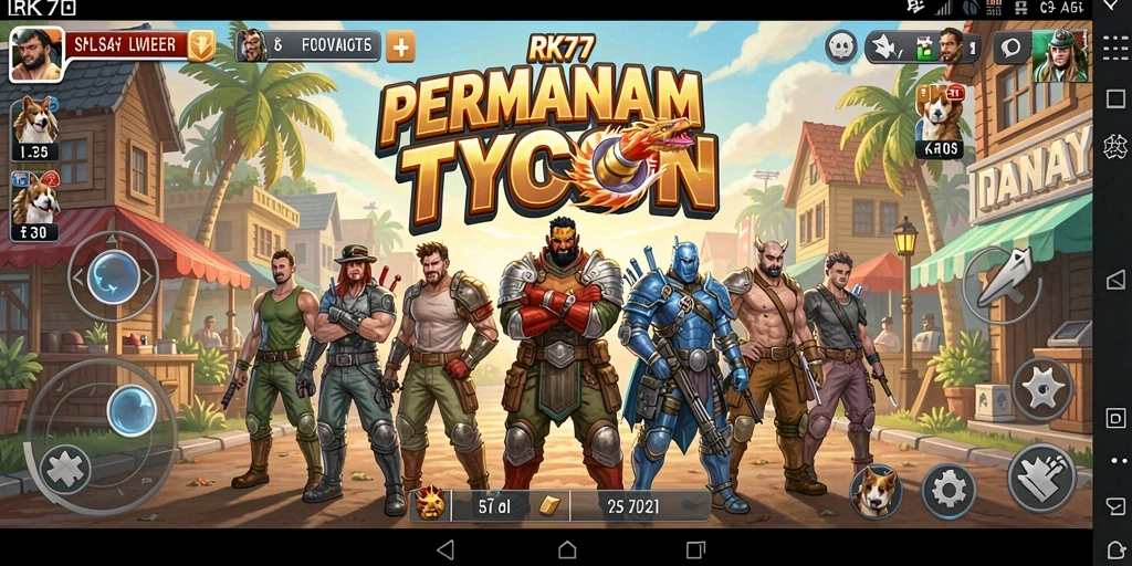 Gameplay RK77 yang penuh warna dan menantang dalam dunia Tycoon.