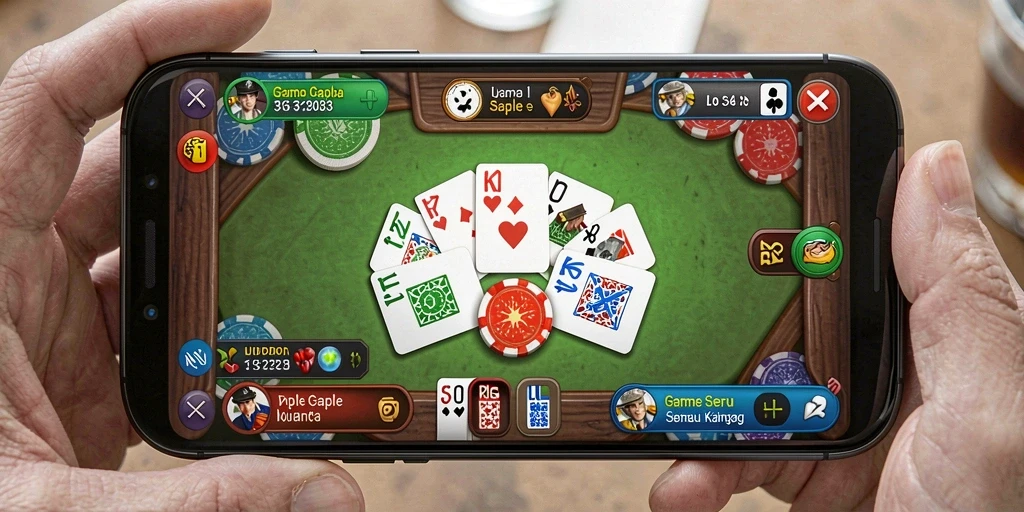 Tampilan gameplay Gaple yang mendebarkan di RR33.