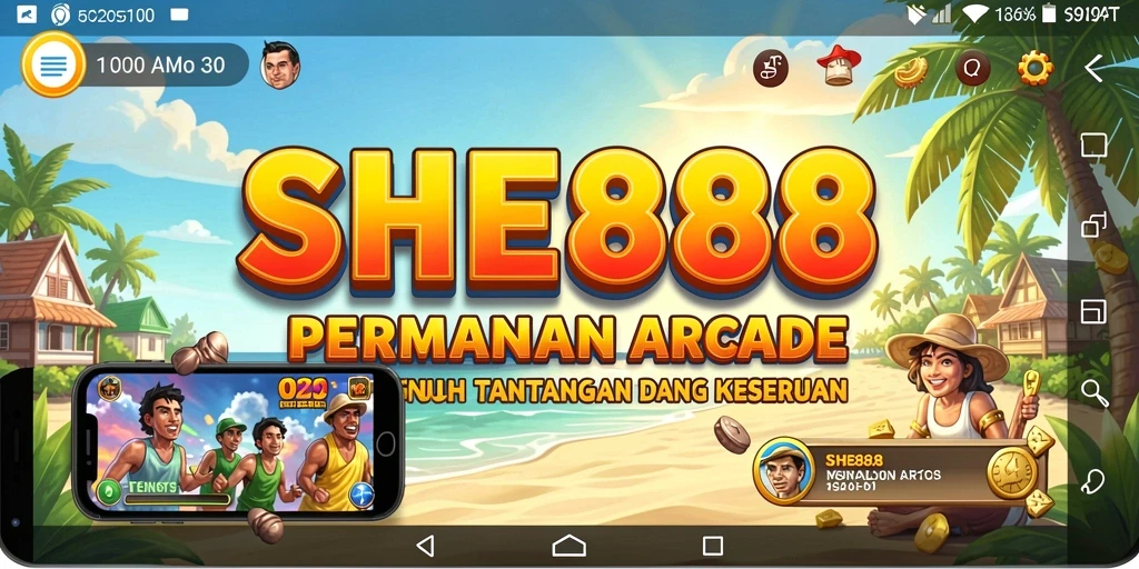 Tampilan menakjubkan dari gameplay Arcade SHE888 yang mengasyikkan.