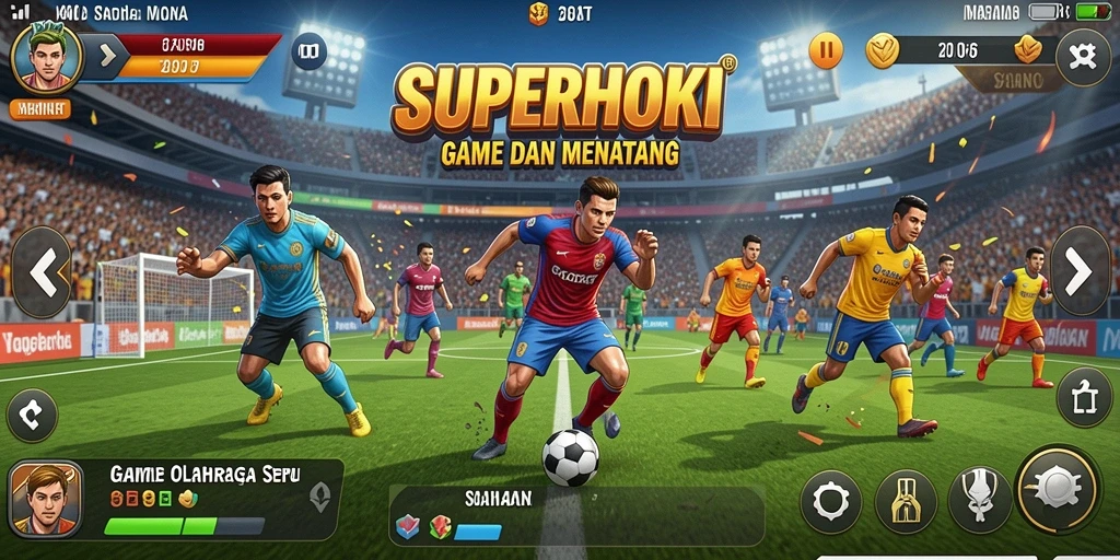 Tampilan menakjubkan dari gameplay <strong>SUPERHOKI</strong> dengan aksi olahraga yang intens.