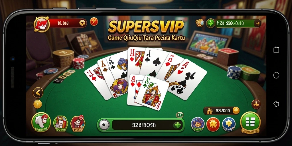 Tampilan menarik gameplay SUPERSVIP saat bermain QiuQiu.
