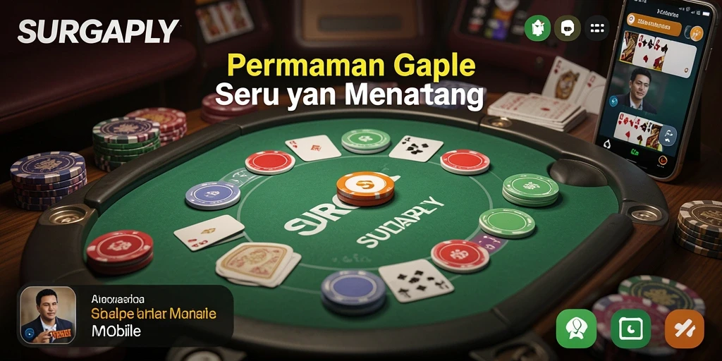 Tampilan gameplay menarik dalam permainan Gaple SURGAPLY.