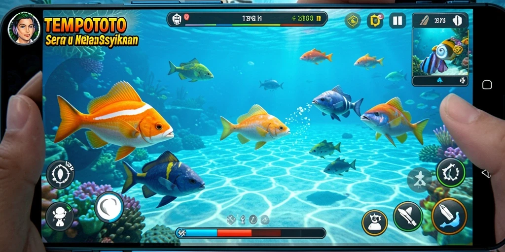 Tampilan gameplay seru Tembak Ikan di TEMPOTOTO.