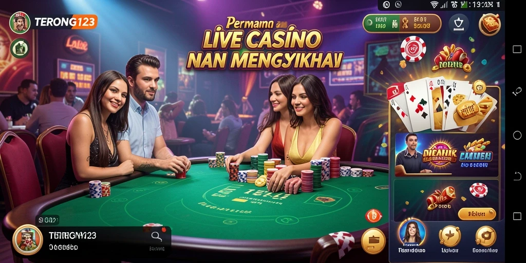 Tampilan menarik dari gameplay Live Casino di TERONG123.