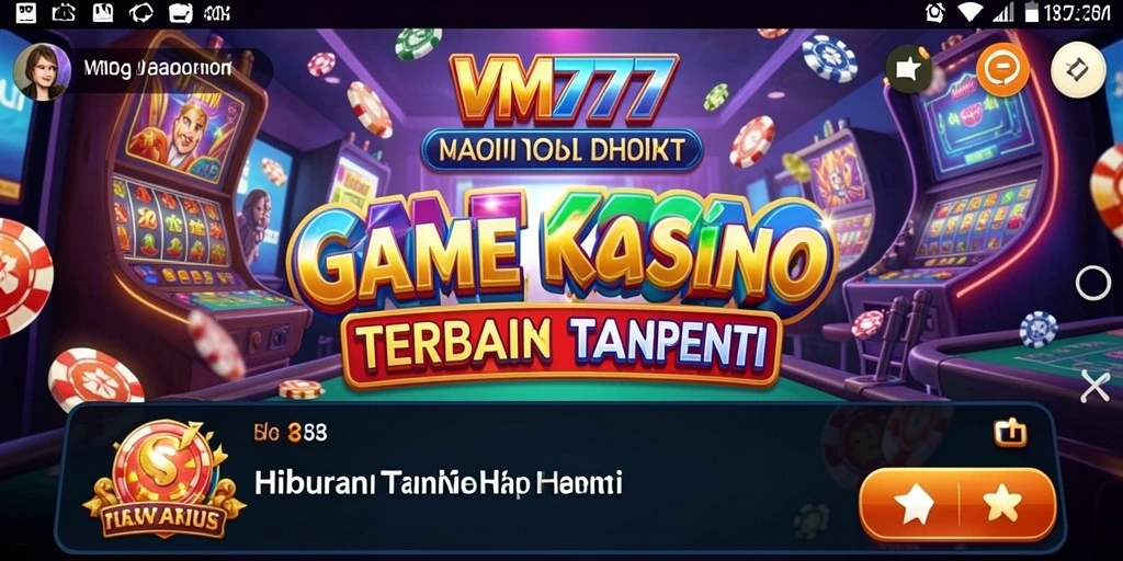 Tampilan menarik dari gameplay Kasino di VM777.