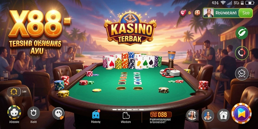 Gambaran gameplay menegangkan di aplikasi Kasino X88.